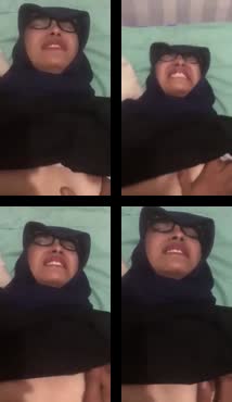 00Mahasiswi Hijab kacamata kesakitan