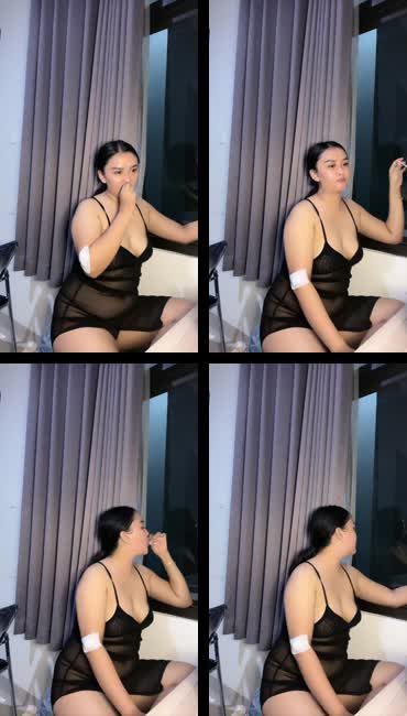 Bu Dosen Lingerie Hitam Bin4l