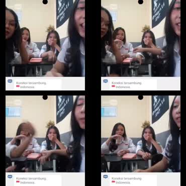 Anak sekolah pada asik nobar colay